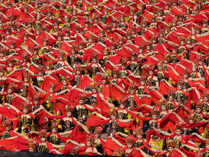 Ribuan Penari Gandrung Sewu 2024 Pukau Para Penonton