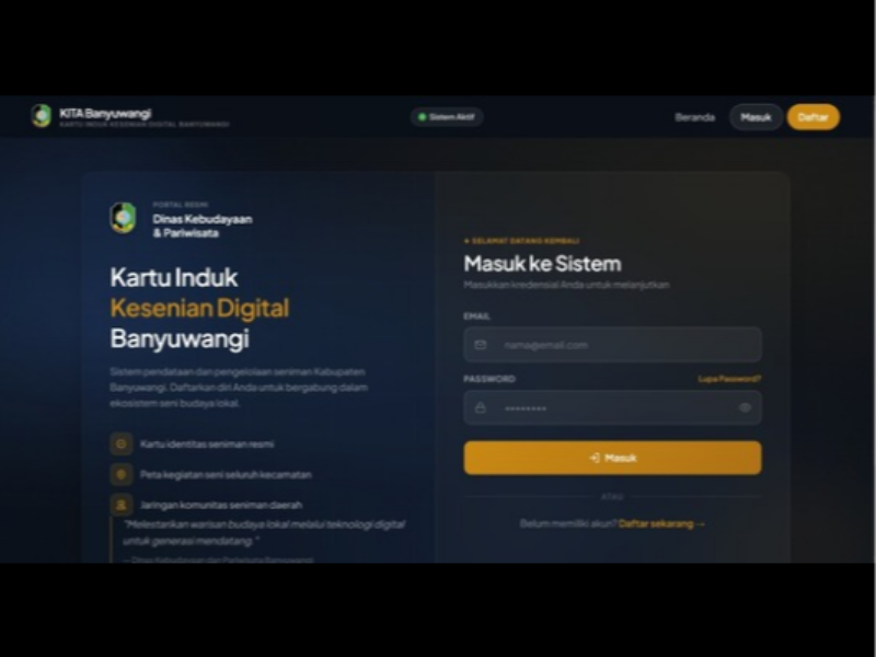 Kartu Induk Kesenian Banyuwangi Bertransformasi Menjadi KITA Banyuwangi, Dorong Digitalisasi Ekosistem Seni dan Budaya